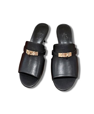 Hermes Candy Sandal Black For Women H222191Z 02350
