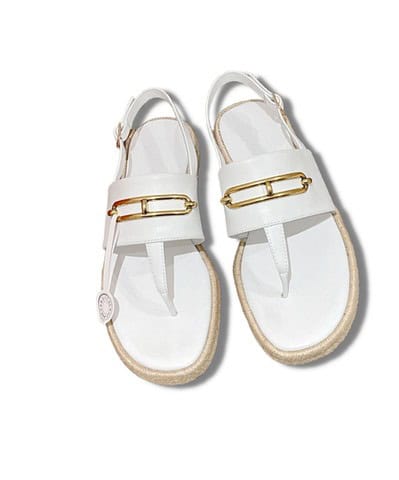 Hermes Eloise Espadrille White For Women H221152Z 90350