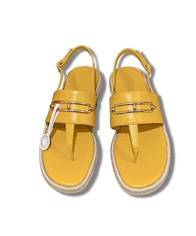 Hermes Eloise Espadrille Yellow For Women