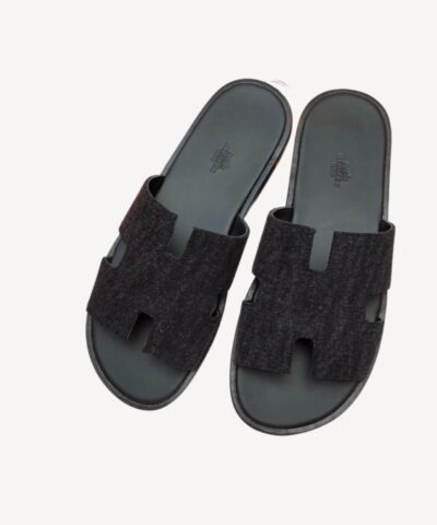 Hermes Oran Sandal Black For Men