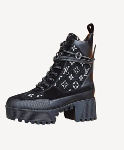 Louis Vuitton Laureate Platform Desert Boot Black For Women 1AC7M0