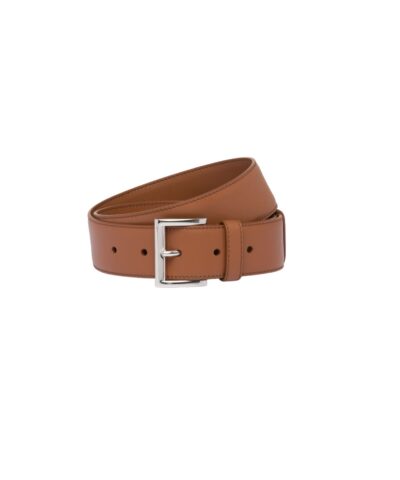 Prada Leather Belt Cognac For Women 1CC545_8NQ_F0046