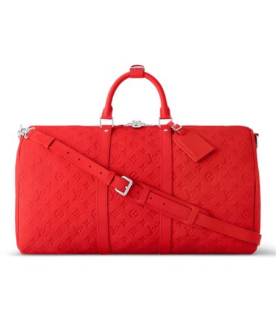 Louis Vuitton Keepall Bandouliere 50 Red Bag For Men M23750- 19.7 Inches/ 50 Cm