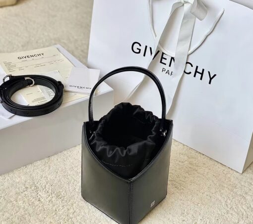 Givenchy Mini Cut Out Bucket Bag Black/White For Women 6.3in/16cm BB50NRB1GV 001 - Image 9