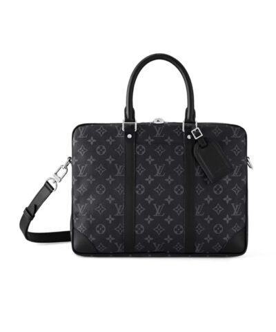 Louis Vuitton Porte-Documents Voyage PM Black For Men 36.5cm / 14.4in M46457