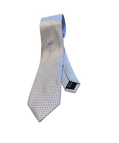 Hermes Tie 7 Faconnee New H Grey For Men