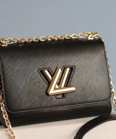 Louis Vuitton Twist MM Epi Black For Women, Women's Handbags, Shoulder And Crossbody Bags 9.4in/23cm LV