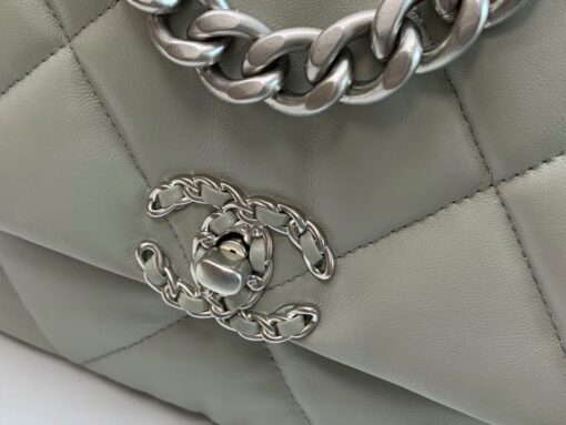 Chanel Classic Flap Bag Grey For Women 10.2in/26cm - Image 6