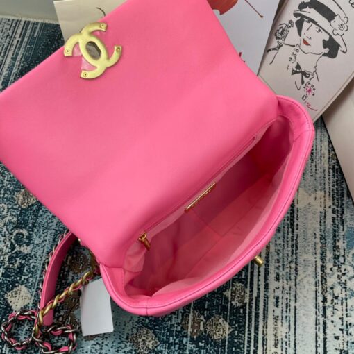 Chanel 19 Handbag 26cm Pink For Women AS1160 - Image 5
