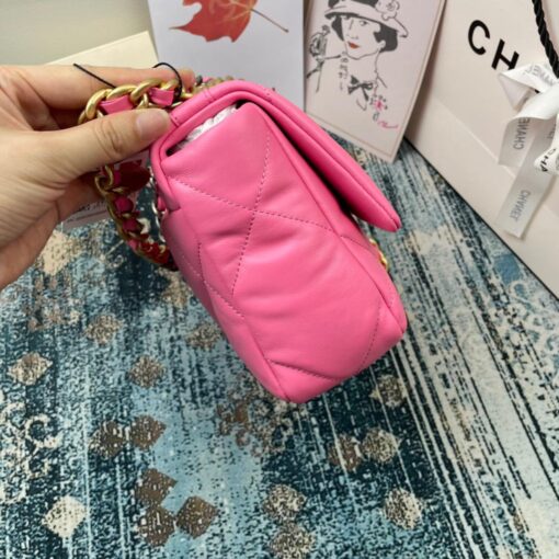 Chanel 19 Handbag 26cm Pink For Women AS1160 - Image 6