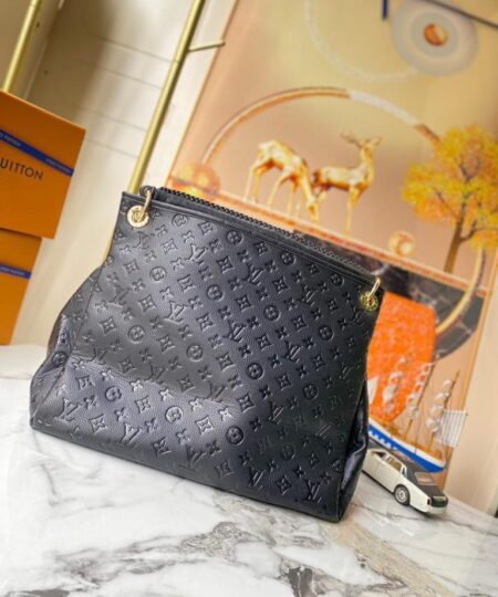 Louis Vuitton Artsy MM Monogram Empreinte Black For Women, Women's Handbags, Shoulder Bags 16.1in/41cm LV M41066