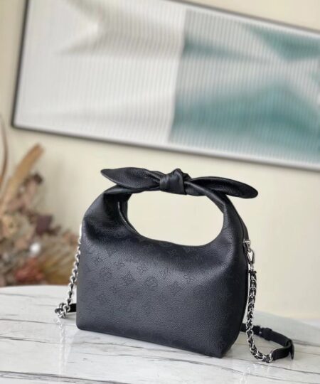 Louis Vuitton Why Knot MM Mahina Black For Women, Women's Handbags, Shoulder And Crossbody Bags 13.4in/34cm LV M20788