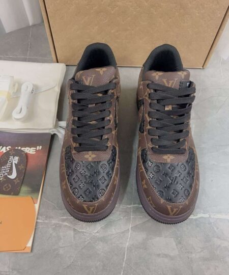 Louis Vuitton And Nike “Air Force 1” By Virgil Abloh Black-Brown For Men, Men’s Shoes