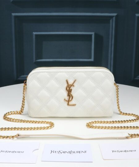 Saint Laurent Becky Crossbody Bag White For Women 7in/18cm YSL P00555149