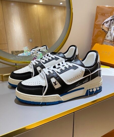 Louis Vuitton Trainer Sneaker Black/White Virgil Abloh For Men LV