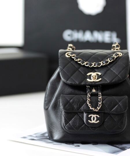 Chanel Backpack Black For Women 7 in/18cm