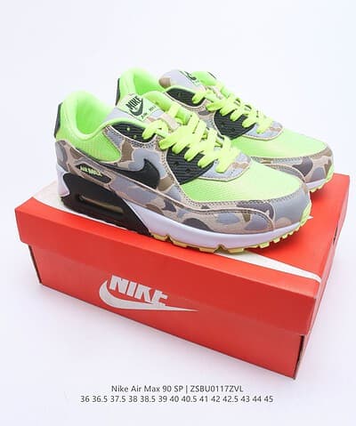 Nike Air Max 90 Green Camo Sneaker For Men, Men's Shoes
