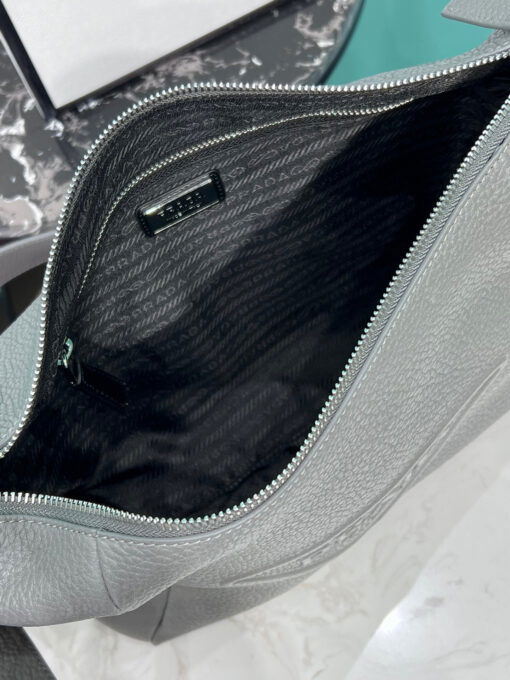 Prada Bag With Shoulder Strap In Grey For Women 10.2 in/ 26cm 2VH165_2BBE_F0K44_V_OOO - Image 8