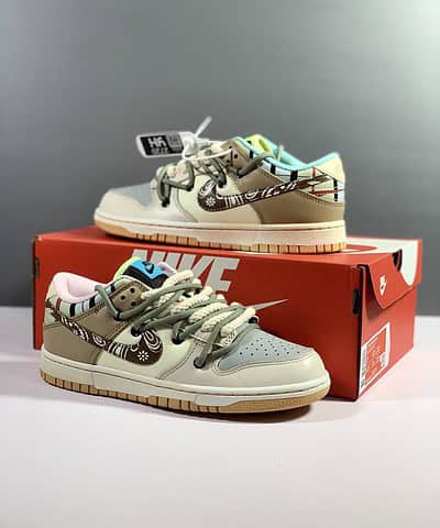 Nike Dunk Low Essential Paisley Pack Multicolor Sneaker For Men, Men's Shoes