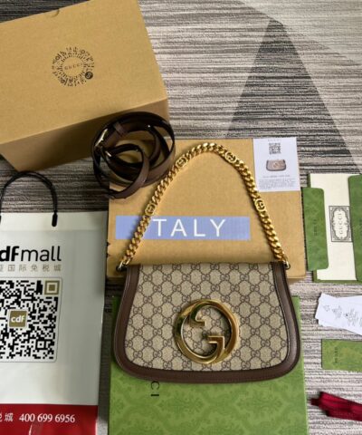 Gucci Blondie Shoulder Bag Beige For Women, Women's Bags 11in/28cm GG 699268 K9GSG 8358