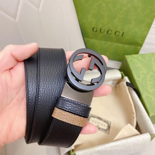 Gucci GG Marmont Reversible Belt Black, Women Belt - Image 4