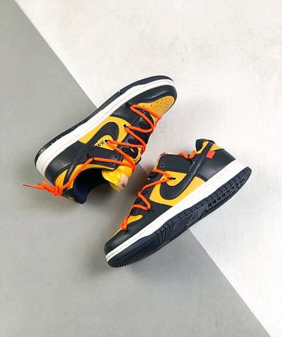 Nike Dunk Low Off-White University Gold-Midnight Navy-White For Men, Men’s Shoes CT0856-700