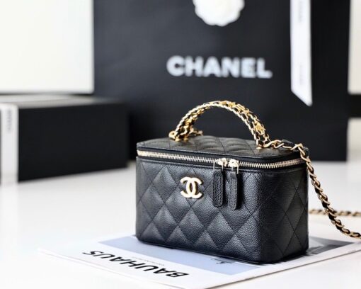 Chanel Small Vanity Case Black For Women 6.7in/17cm AS3171 - Image 3