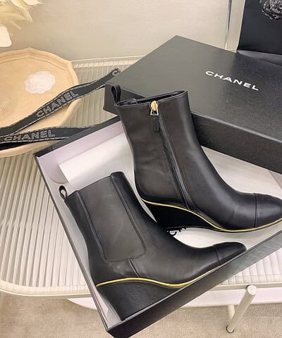 Chanel Women's Ankle Boots Black For Women G39428 Y56146 94305