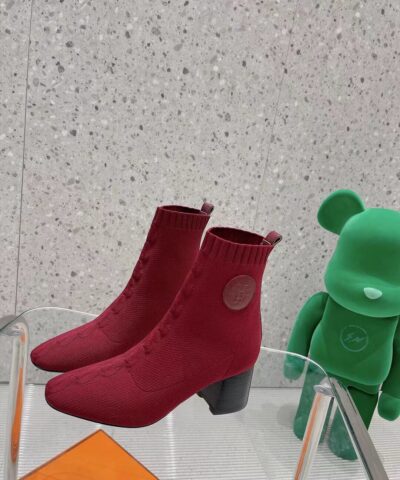 Hermes Volver 60 Ankle Boot Red For Women 2.4in/6cm