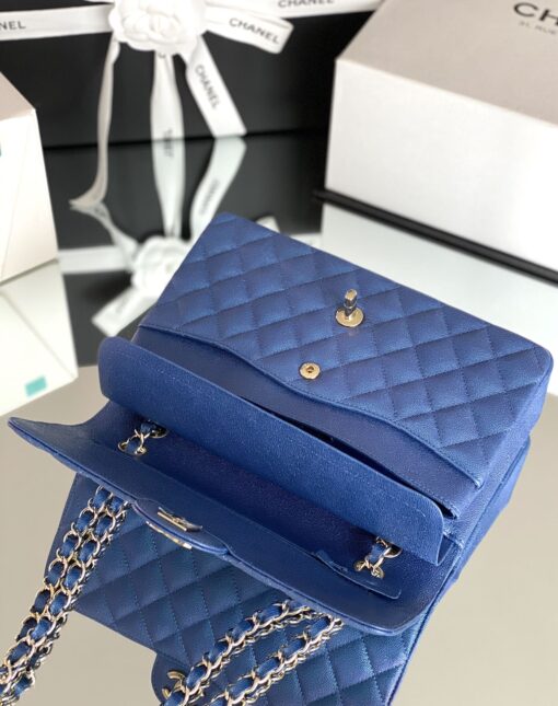 Chanel Classic HandBag Blue For Women 9.9in/25.5cm A01112 - Image 4