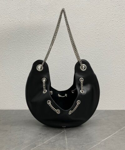 Celine Large Ava Chain Black For Women 13in/33cm 198993DGQ.38SI