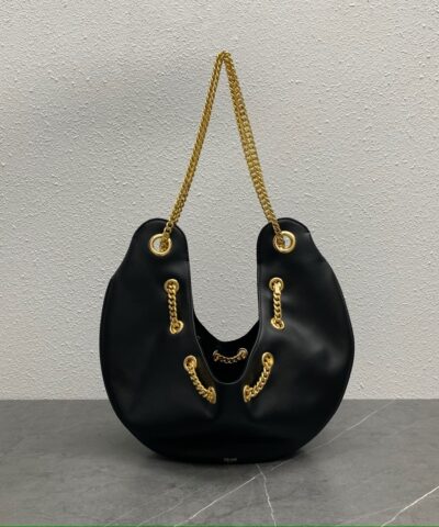 Celine Large Ava Chain Black For Women 13in/33cm