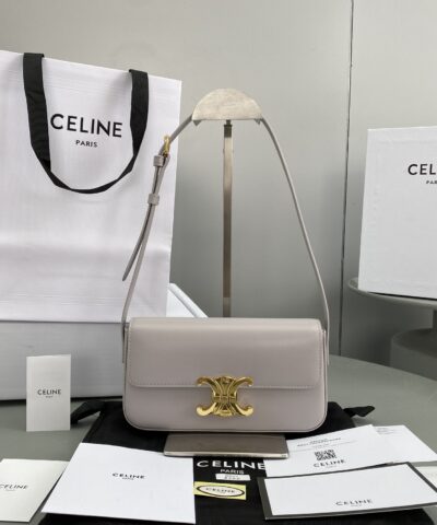 Celine Triomphe Shoulder Bag Peony For Women 8in/20cm 194143BF4.24NY