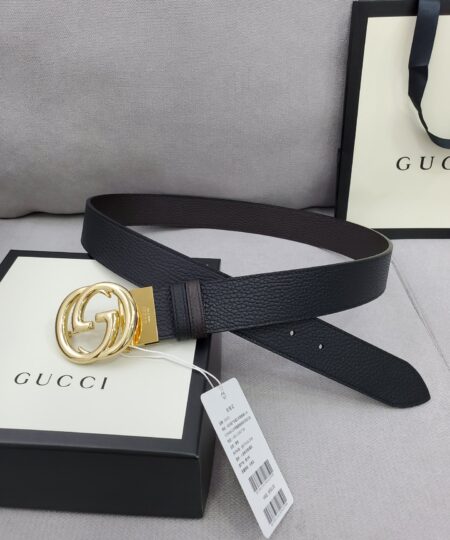 Gucci Belt With Interlocking G Buckle Black For Women, Women Belt