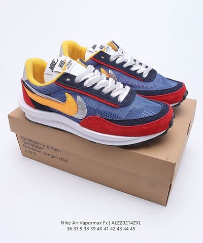 Nike LDWaffle Sacai 'Varsity Blue & Varsity Red & Del Sol' Sneaker For Men, Men's Shoes
