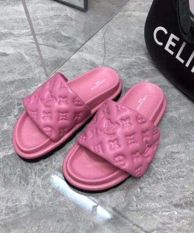 Louis Vuitton Women's Pool Pillow Flat Comfort Mule Pink For Women LV