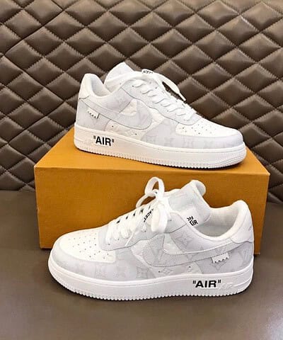 Louis Vuitton And Nike “Air Force 1” By Virgil Abloh Full White For Men, Men's Shoes