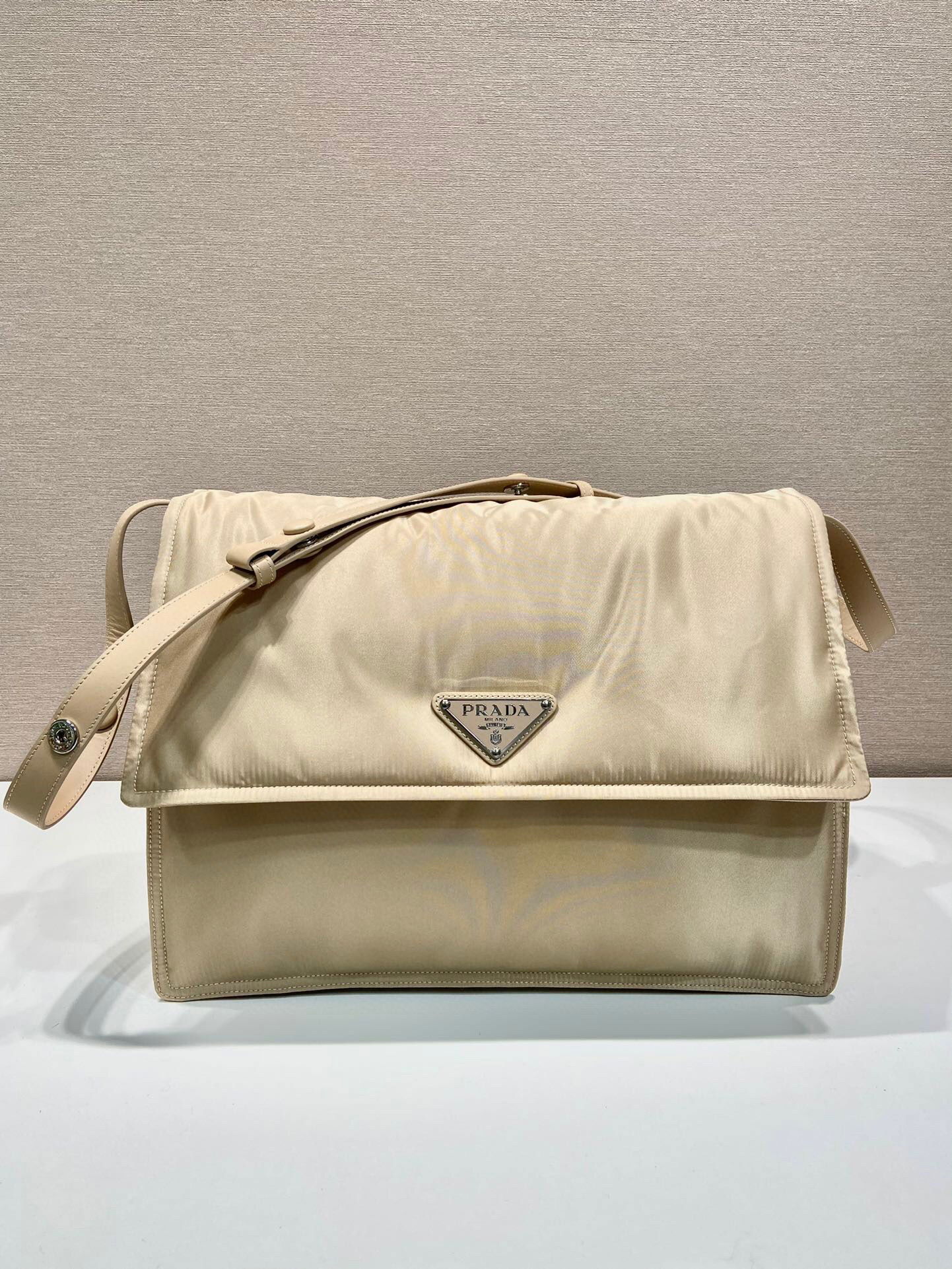 Prada Large Padded Shoulder Bag In Beige For Women 14.1in/ 36cm 1BD256_RDLN_F0F24_V_OOO - Image 3
