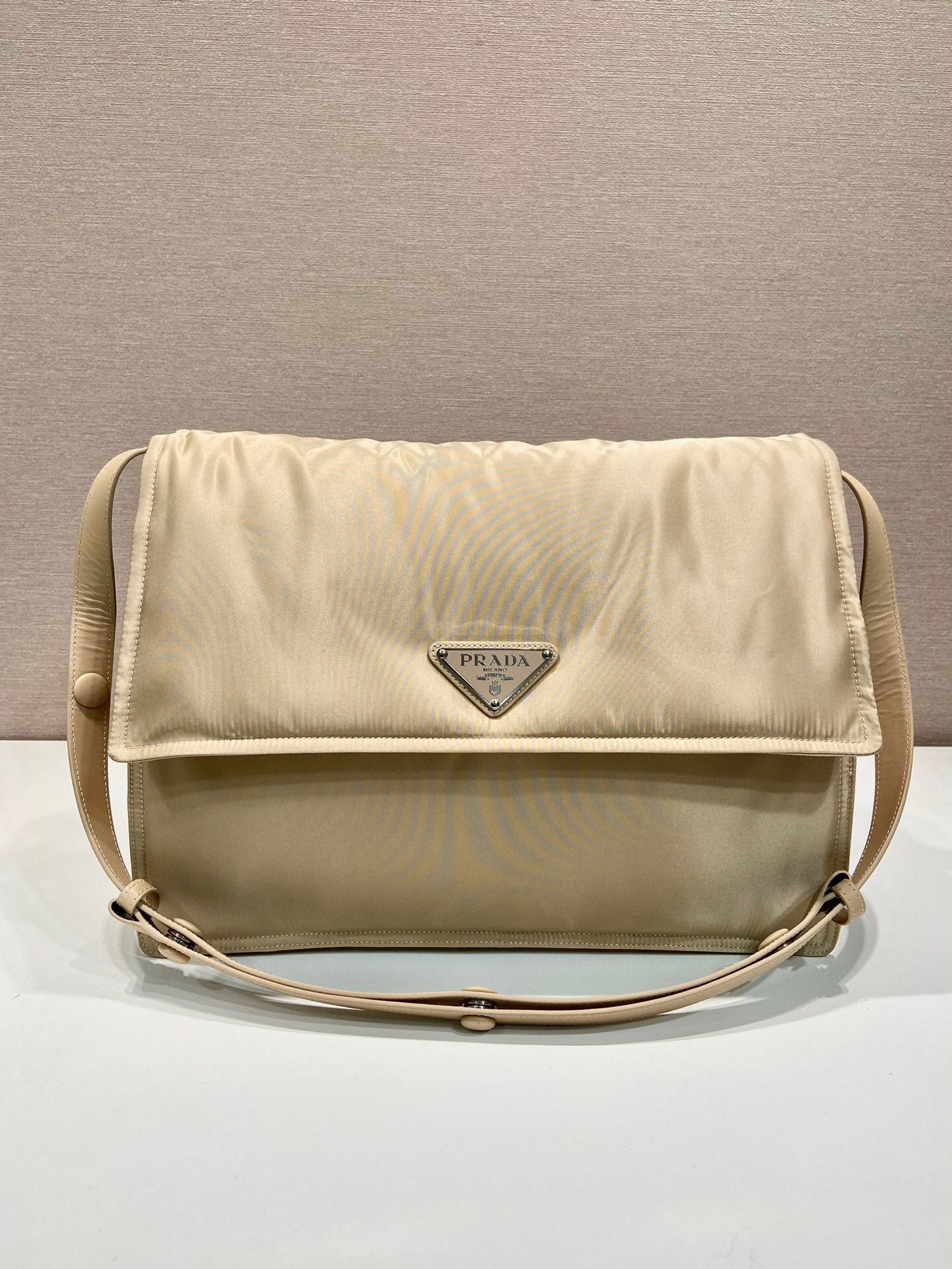 Prada Large Padded Shoulder Bag In Beige For Women 14.1in/ 36cm 1BD256_RDLN_F0F24_V_OOO - Image 4