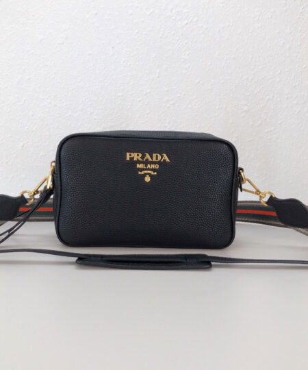 Alternative view of Prada Medium Camera Bag With Gold Tone Hardware In Black For Women 8.6in/ 22cm