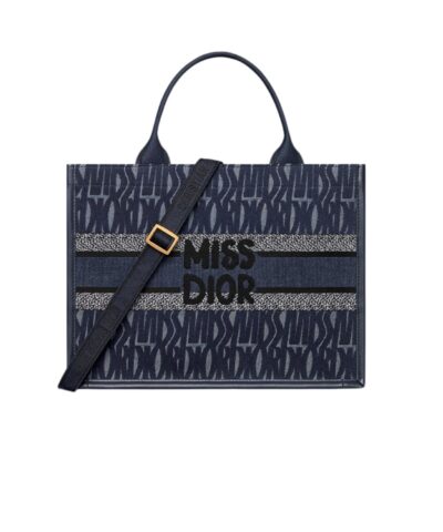 Dior Medium Book Tote Bag Blue Denim For Women 36.5cm/14.5in - M1324CZCH_M49E
