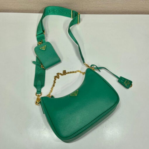 Prada Re-Edition 2005 Saffiano Bag In Green For Women 8.6 in/ 22 cm 1BH204_NZV_F0PCL_V_V2M - Image 3