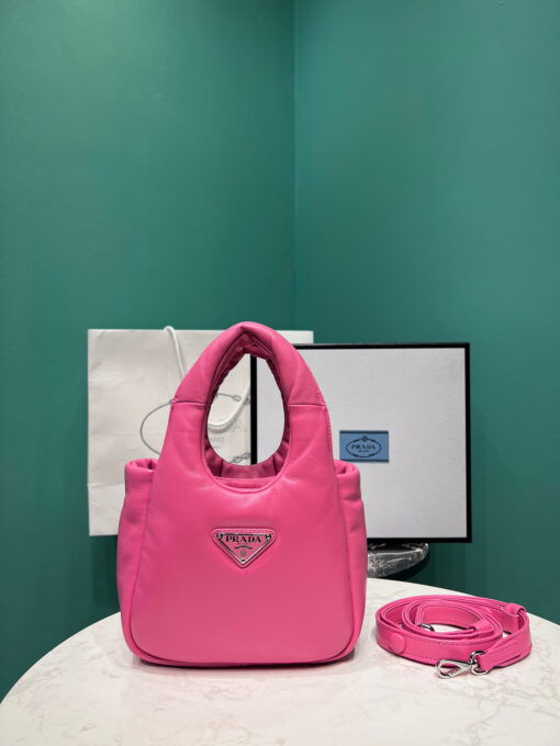 Prada Small Padded Prada Soft Nappa Bag In Pink For Women 7.1 in/ 18 cm - Image 2