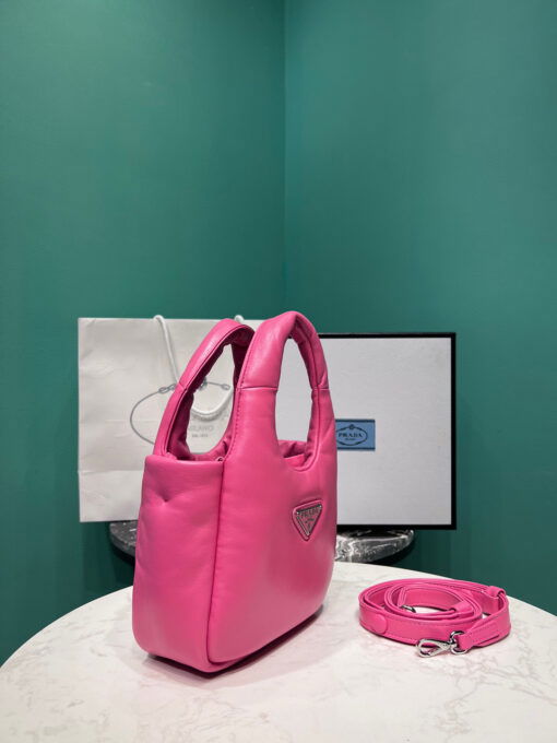 Prada Small Padded Prada Soft Nappa Bag In Pink For Women 7.1 in/ 18 cm - Image 3