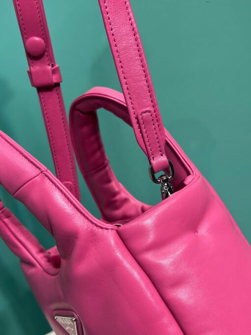 Prada Small Padded Prada Soft Nappa Bag In Pink For Women 7.1 in/ 18 cm - Image 9
