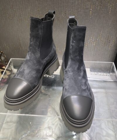 Chanel Women's Ankle Boots Grey For Women 0,7in/ 2cm