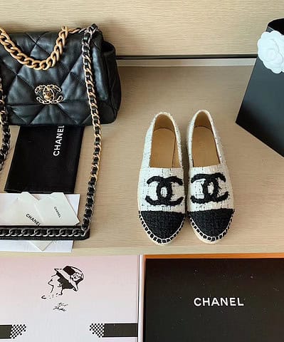 Chanel Espadrilles White/Black For Women, Women’s Shoes G29762