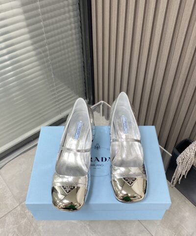 Prada Prada - Color Block With Rear Bridle Block Silver For Women PRD