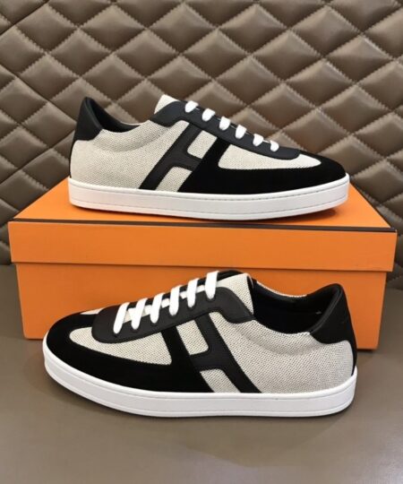 Hermes Boomerang Sneaker Beige/Black For Men