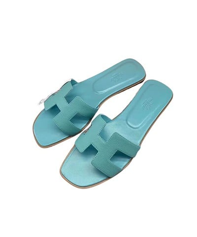 Hermes Oran Sandal Jade Green For Women
